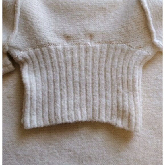 Universal Thread Sweater XS Long Sleeve Turtle Neck Oversized Cream - Picture 9 of 14